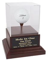 Acrylic Hole In One Display with Wood Base