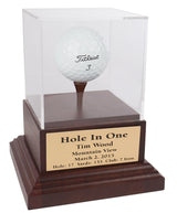 Acrylic Hole In One Display with Wood Base