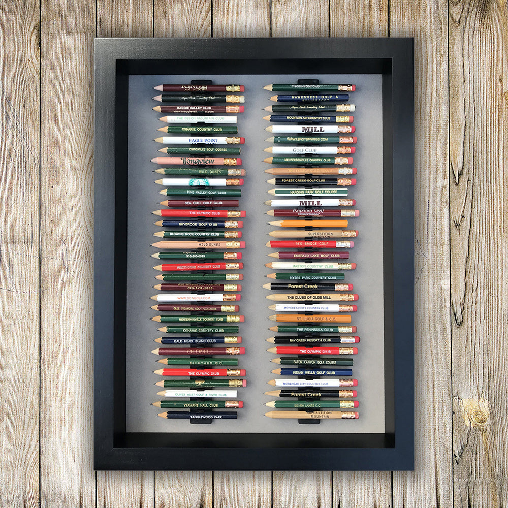 64 Golf Pencil Display Case -- Black/Gray