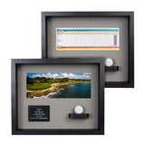 Ball & Photo/Scorecard Shadowbox Display -- Black/Gray