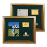 Ball & Vertical Photo/Scorecard Shadowbox Display