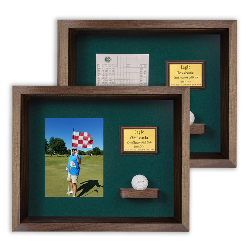Ball & Vertical Photo/Scorecard Shadowbox Display
