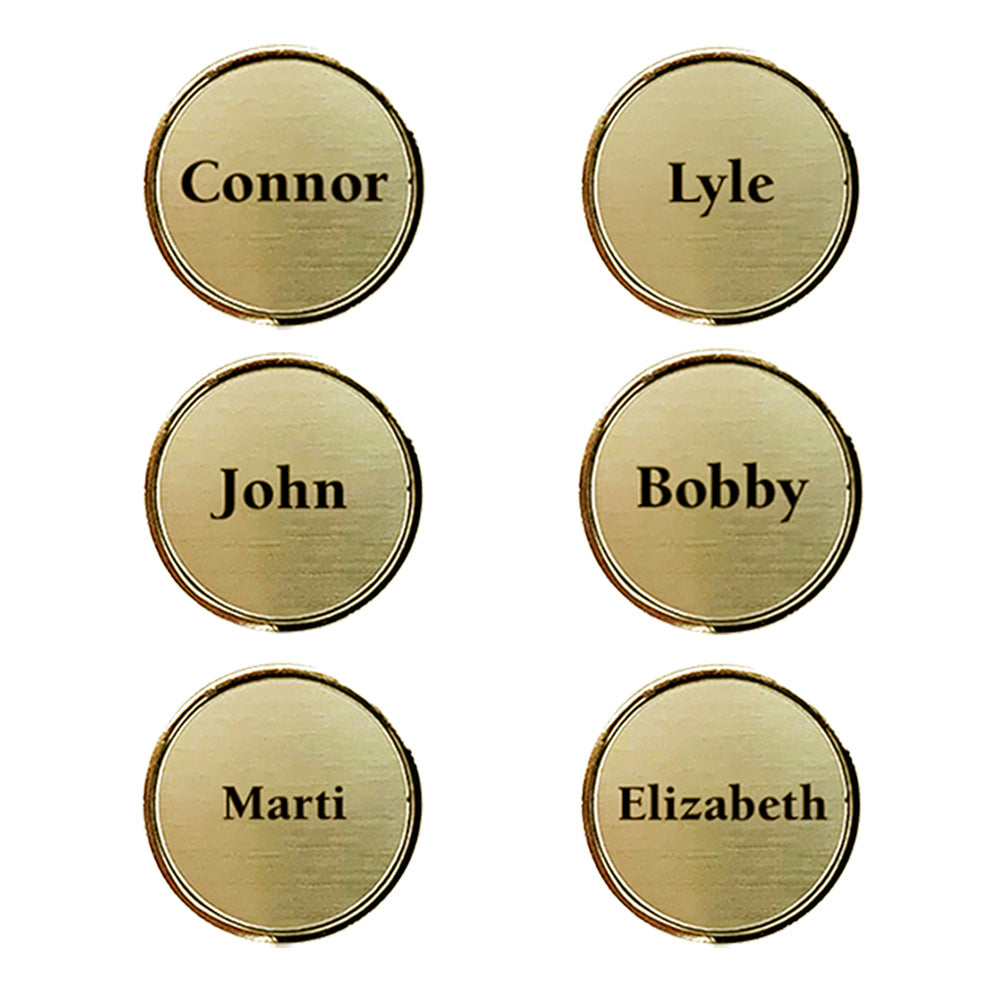 Individually Personalized Golf Ball Markers