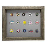 Shadow Box Ball Marker Display -- Gray/Gray