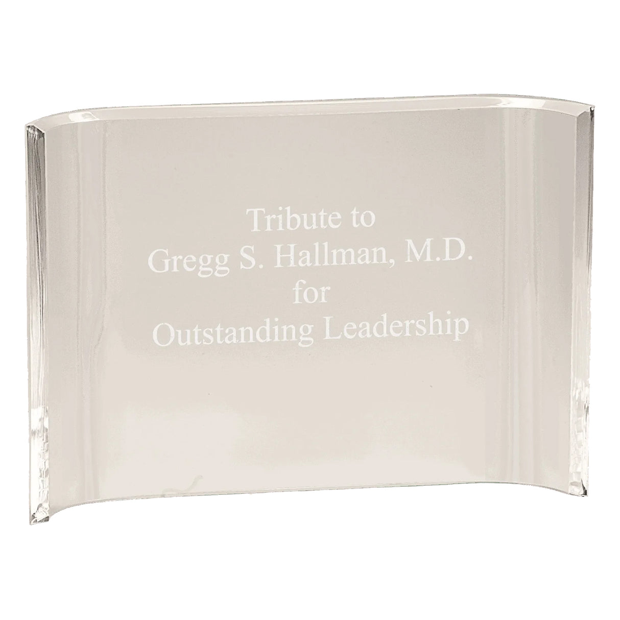 Clear Acrylic Crescent Golf Award