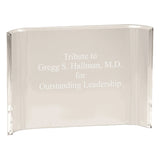 Clear Acrylic Crescent Golf Award