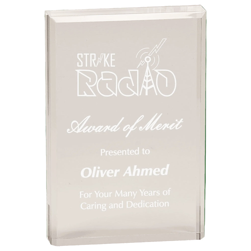 Clear Acrylic Rectangle Golf Award