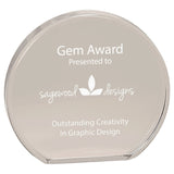 Clear Acrylic Round Golf Award