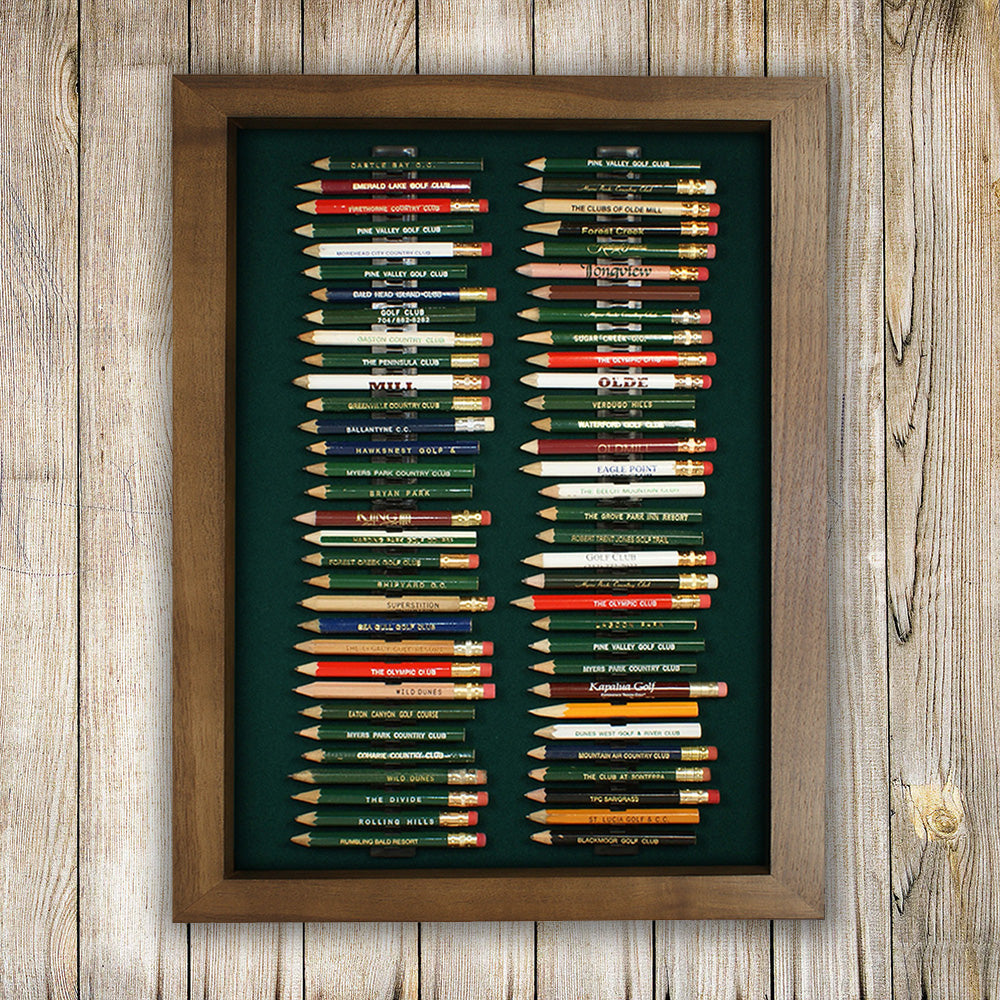 64 Golf Pencil Display Case -- Walnut