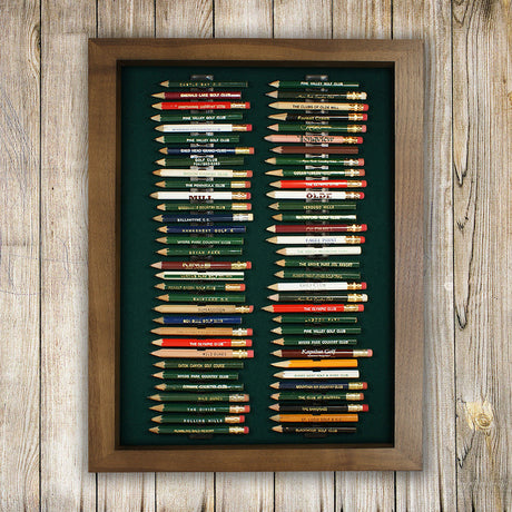 64 Golf Pencil Display Case -- Walnut