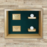 2 Holes in One Shadowbox Display-Cherry -- Oak