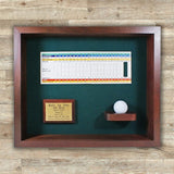 Hole-In-One Ball & Photo/Scorecard Shadowbox -- Cherry