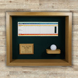 Hole-In-One Ball & Photo/Scorecard Shadowbox -- Oak