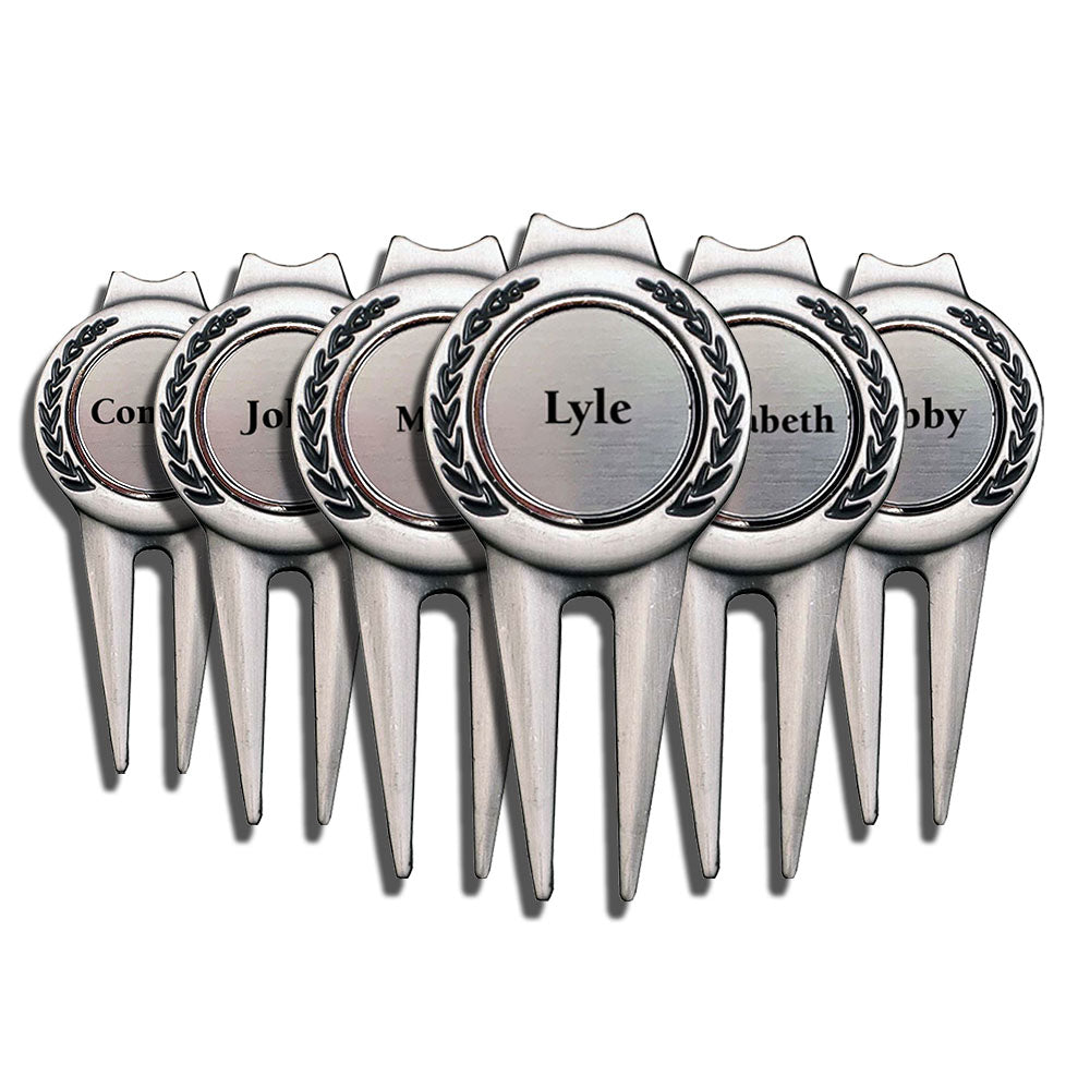 Individually Personalized Ball Marker and Divot Tool Sets
