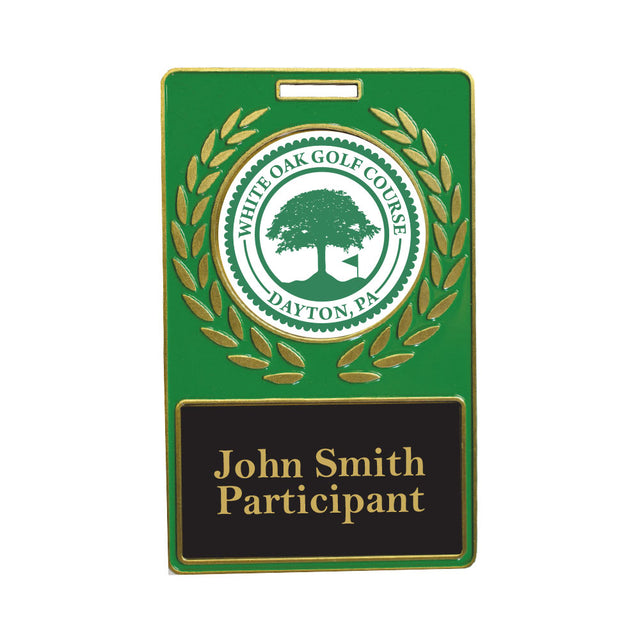 Custom Domed Metal Stamped Bag Tag