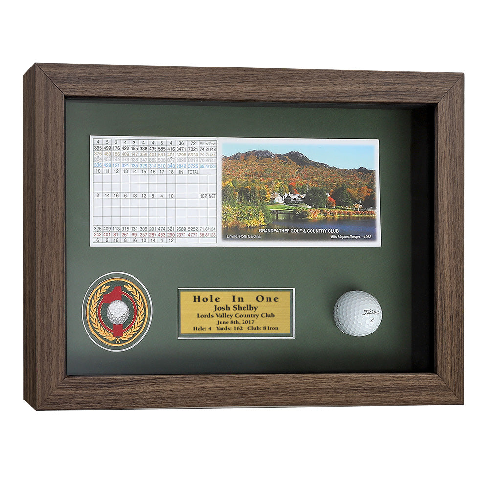 Hole-In-One Enclosed Shadowbox -- Barnwood