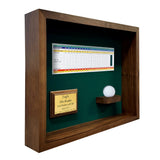 Ball & Photo/Scorecard Shadowbox Display -- Walnut