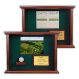 Eagle, Double Eagle, Best Round, Albatross Ball & Scorecard Shadow Box Display