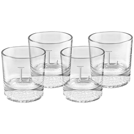 Engraved Golf Ball Double Old Fashioned Glasses