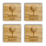 Engraved Golf Score Coaster Set