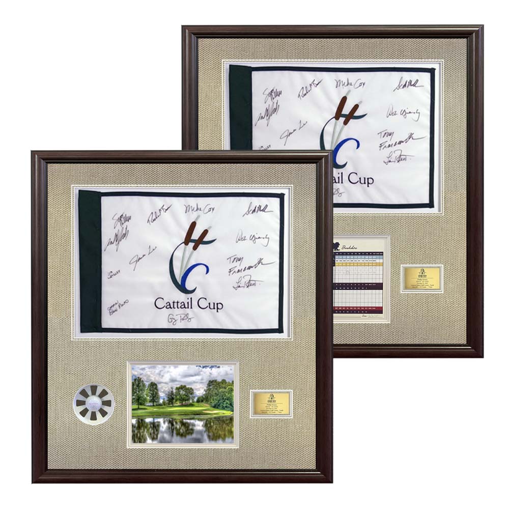 Framed Hole In One Pin Flag & Scorecard Shadow Box