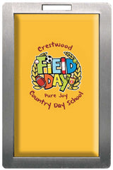 Custom Domed Metal Rectangular Bag Tag