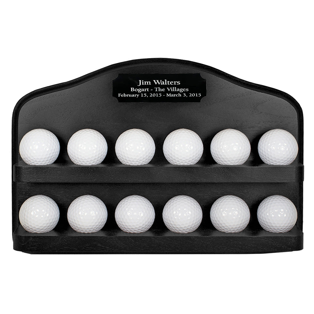 12 Golf Ball Display Rack -- Black