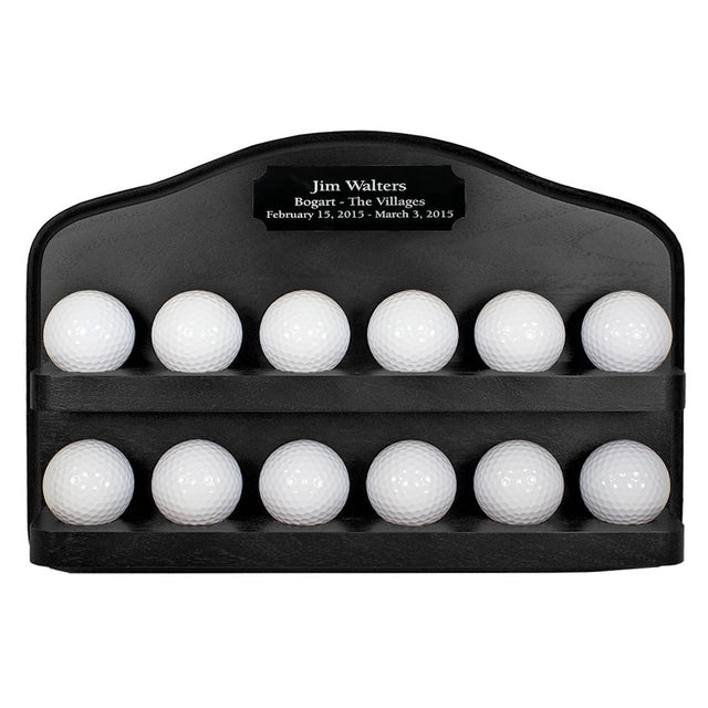 12 Golf Ball Display Rack -- Black