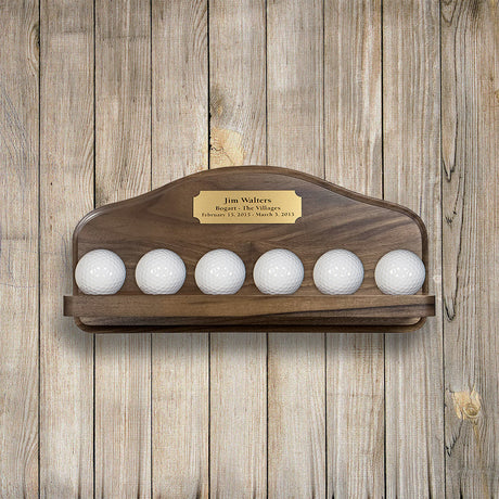 6 Golf Ball Display -- Walnut
