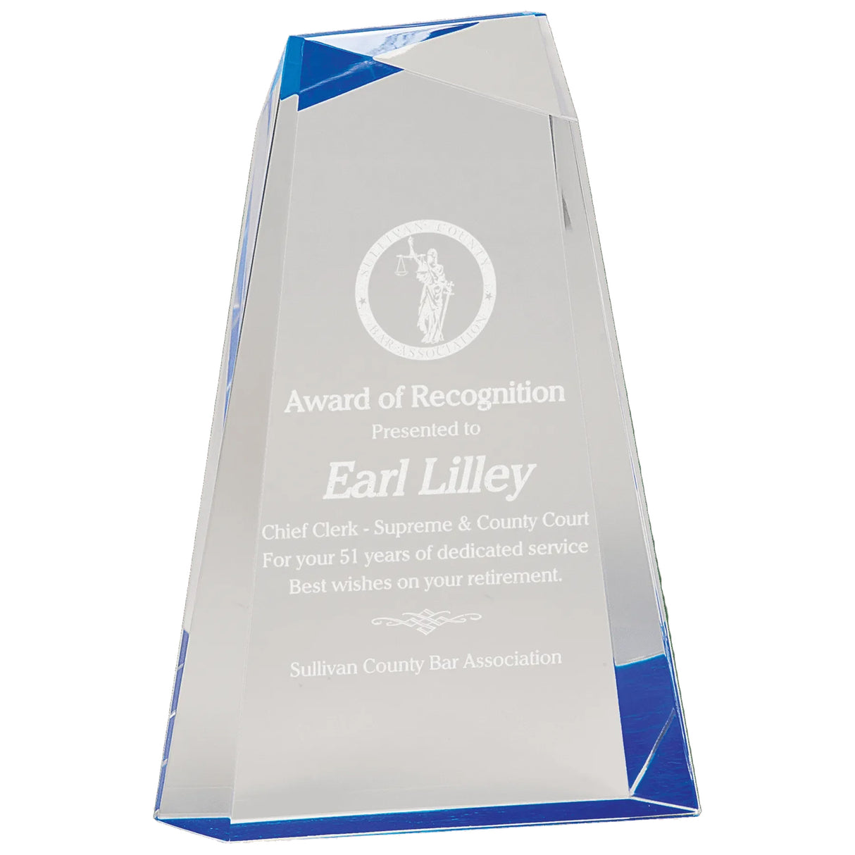 Facet Wedge Acrylic Golf Award