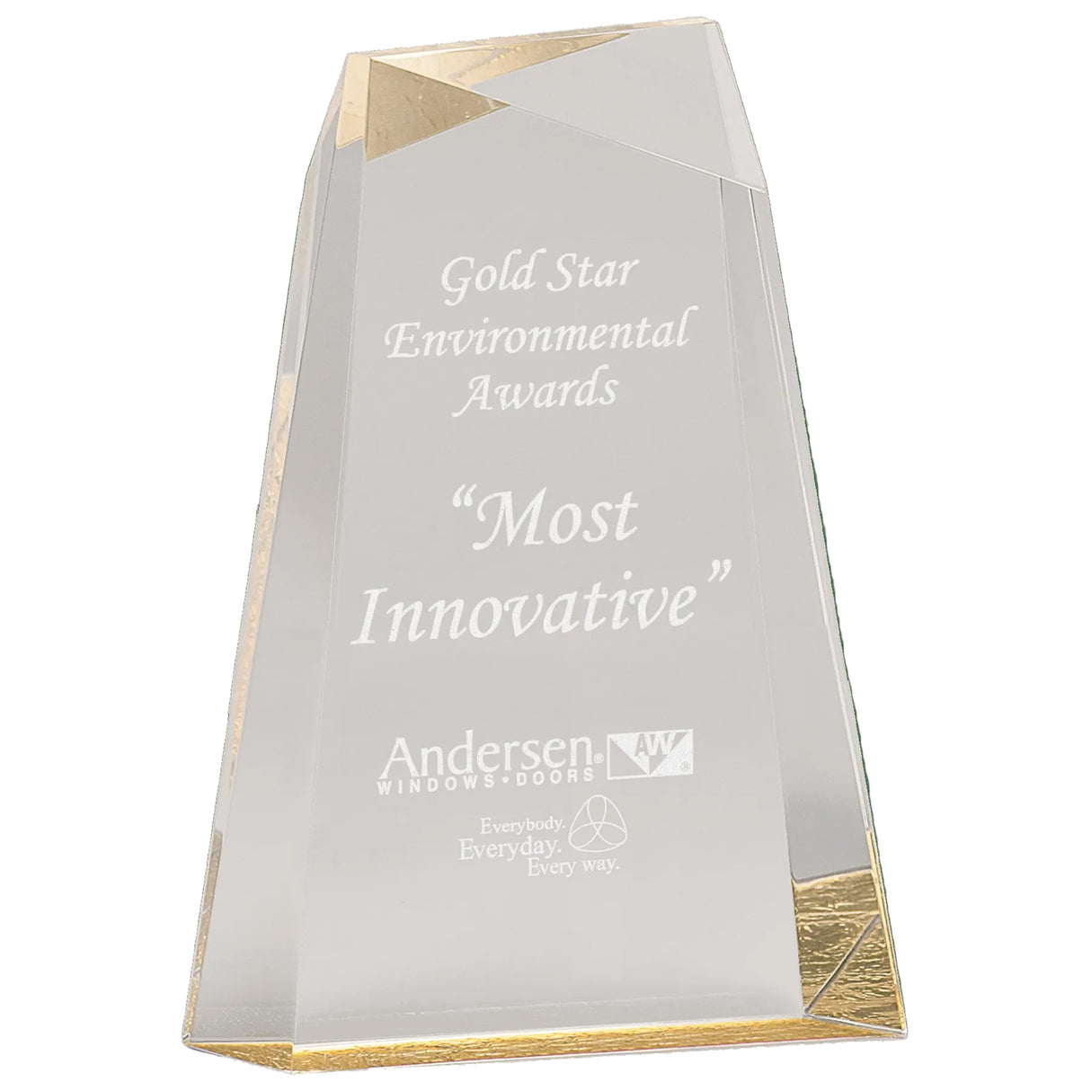 Facet Wedge Acrylic Golf Award