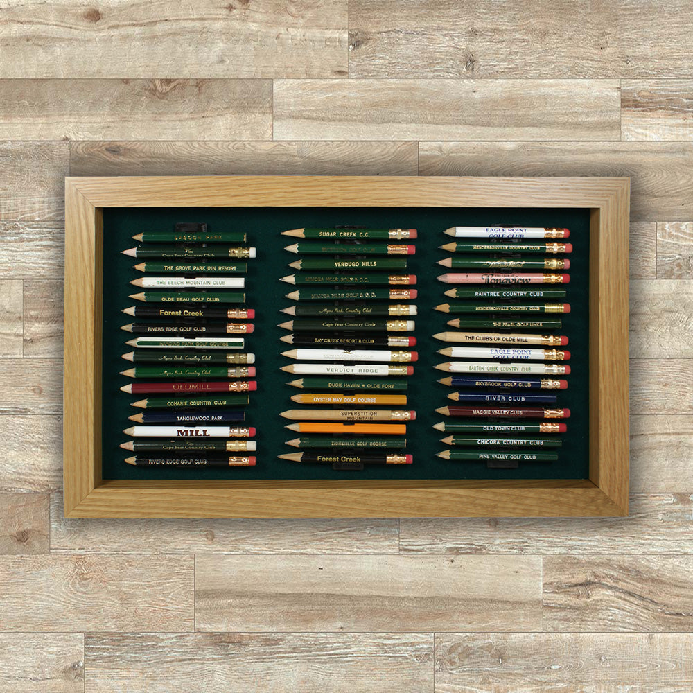 48 Golf Pencil Display Case -- Oak