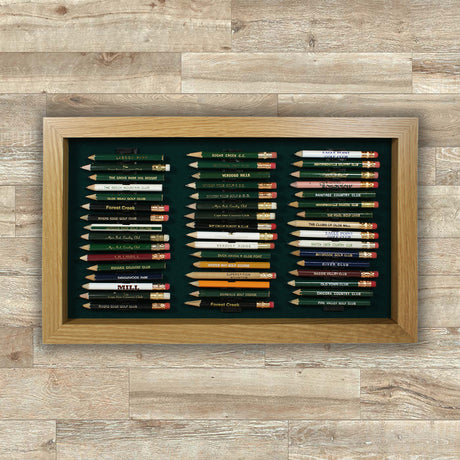 48 Golf Pencil Display Case -- Oak