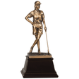 Female Waiting Bronze Finish Resin Golf Trophy