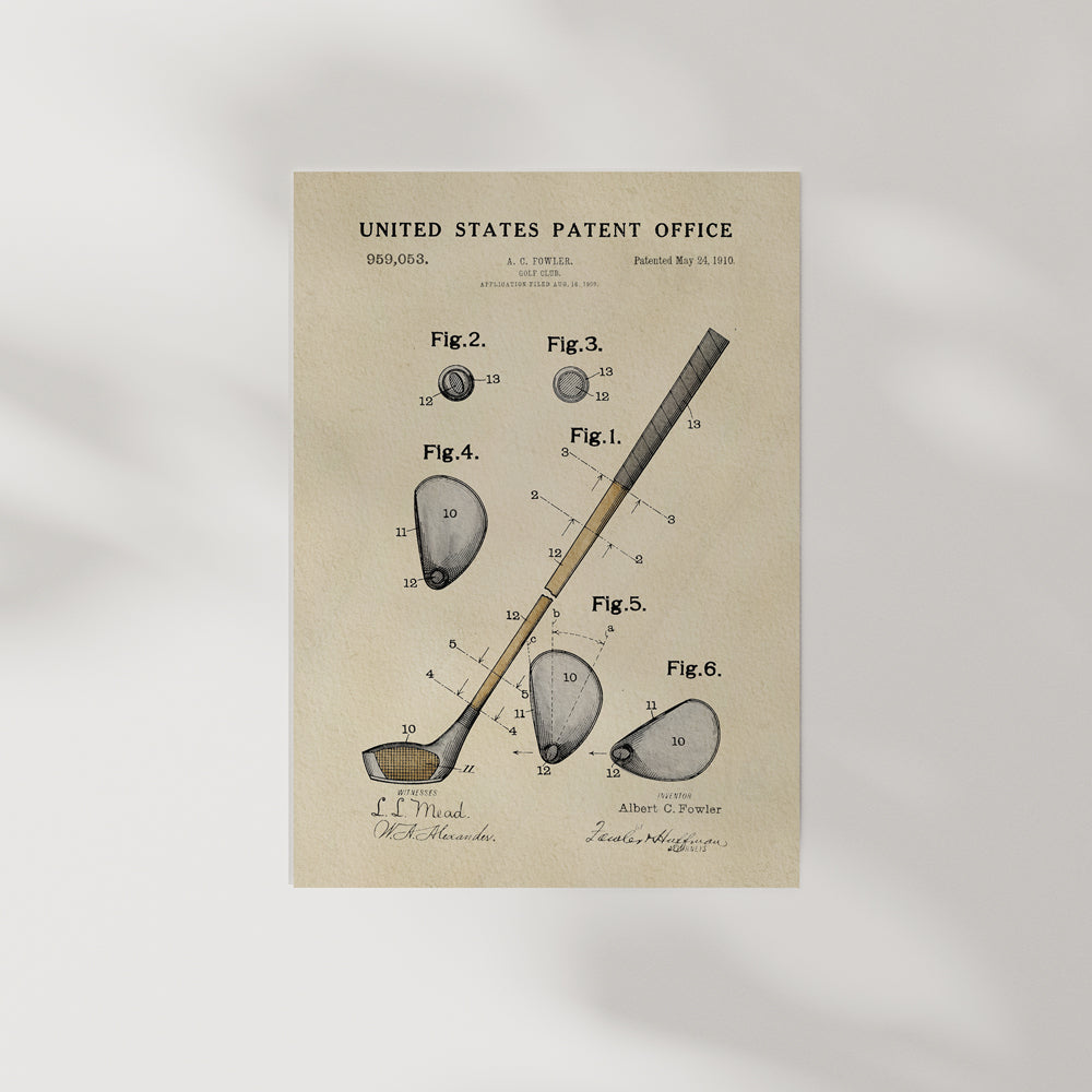 Golf Patent Print
