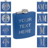 Personalized Stainless Steel 6oz Colored Flask