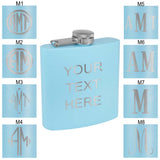 Personalized Stainless Steel 6oz Colored Flask
