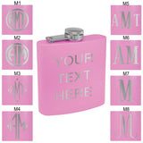Personalized Stainless Steel 6oz Colored Flask