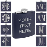 Personalized Stainless Steel 6oz Colored Flask