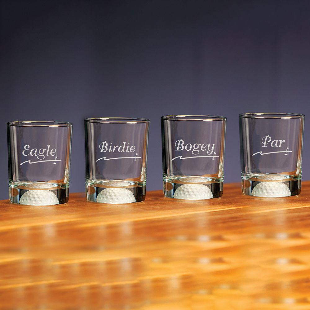 Fore Double Old Fashioned Golf Score Glasses