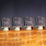 Fore Double Old Fashioned Golf Score Glasses