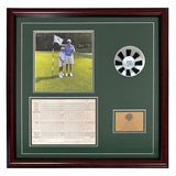 Framed Hole-In-One Ball, Photo, and Scorecard Shadow Box