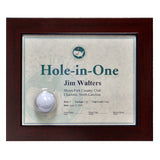 Framed Hole-In-One Certificate & Ball