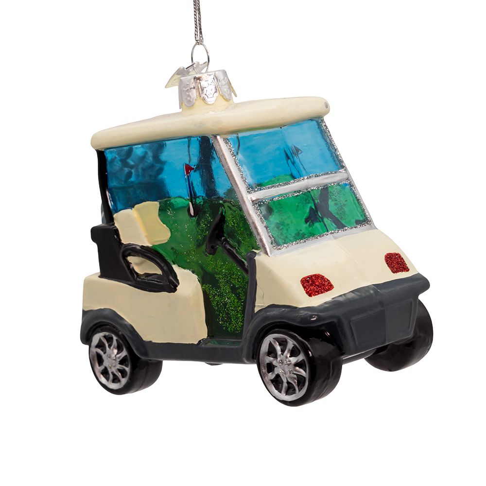 Glass Golf Cart Ornament