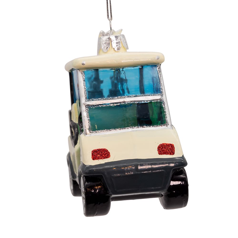 Glass Golf Cart Ornament