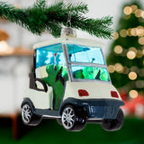 Glass Golf Cart Ornament