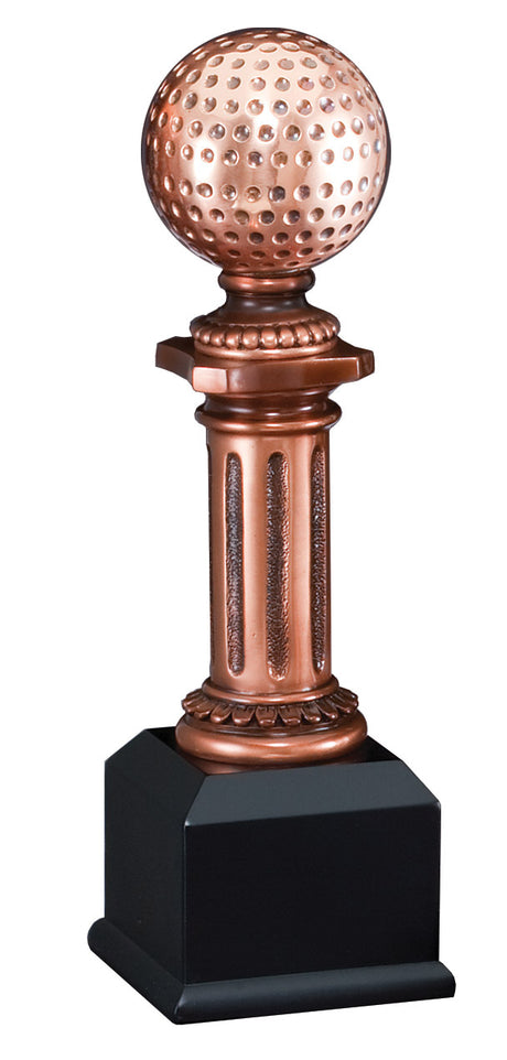 Golf Ball Pedestal Resin Trophy