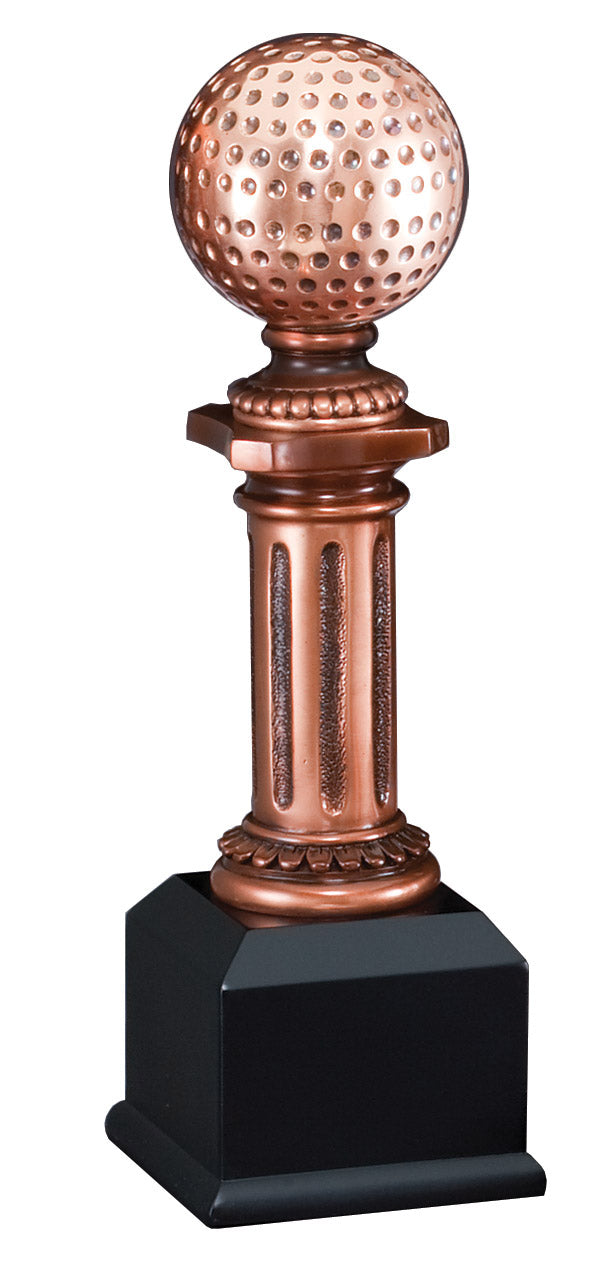 Golf Ball Pedestal Resin Trophy