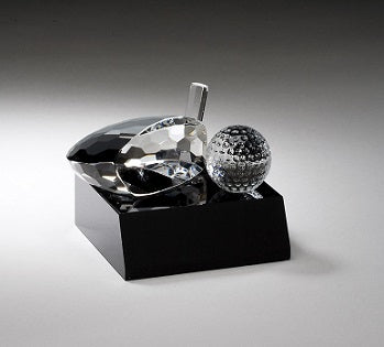 Golf Club & Ball Optical Crystal Award