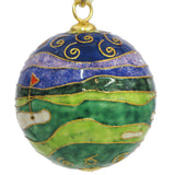 Golf Scene Cloisonne Ornament